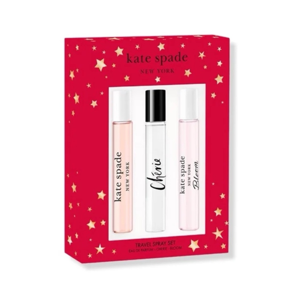 NEW 3pc Kate Spade New York E P Bloom E T Cherie E P Travel Purse Fragrance Set